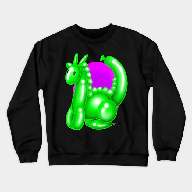 Balloon Dragon grrrrrr Crewneck Sweatshirt by MetroInk